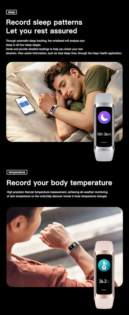 Fitness Tracker for Women Men (Gold+Pink), Calorie Fitness Tracker Watch Music, Fitness Step Tracker for Women Compatible with Iphone and Android Waterproof